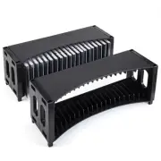 Alavisxf Stackable CD Storage Rack - 2 Pack ABS Organizer Holds 40 Slim CD Ca...