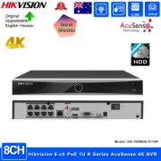 Hikvision 12MP 8Channel AcuSense 8CH NVR DS-7608NXI-K1/8P Network Video Recorder