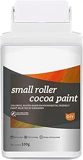 Small Roller Wall Patching Brush - Spackles Wall Repair | 2-in-1 Rolling Applicator, 100g White Paint Touchup Tool for Stains, Yellowing, Scuff Marks, Graffiti, Interior Surfaces Fix Supplies