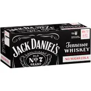 [Jack Daniels] Jack Daniels & No Sugar Cola Can (10 pack) 375mL