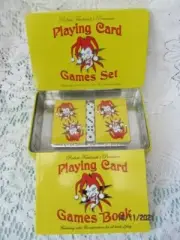 NEW Robert Frederick's Premium Playing Card Games Set Tin Joker w/ Book Dice