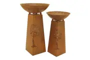 Willow & Silk Tree-of-Life Firebowl/Bird Feeder Rustic Garden Decor 83/70cm Set