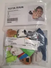 ☆10 IKEA●Finger Puppet Animals Shark, Parrot, Bunny, Elephant, etc. (B23)