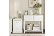 Cosmoliving Ashford Console Table White With Bedside Table