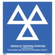 Sealey Warning Safety Sign - MOT Testing Station - Rigid Plastic SS51P1