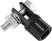 KickFun 1/2" Scissor Jack Adapter Drill Adapter for Use with 1/2 Inch Drive/Impact Drills/Ratchet or Standard Drive Sockets or 13/16 Inch Lug Wrench/Tire Iron Make Jacks Lifting Easier (1Pc Set Black)