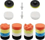 Polishing Pad WorthPlanet 3 Inch Buffing Pad 22PCS Car Foam Drill Polishing Pad Kit Buffing Sponge Pads for Car Sanding Buffing Polishing Waxing Sealing Glaze W120038