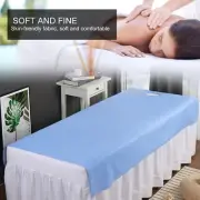 Beauty Salon Sheets SPA Massage Table Bed Cover with Face Breath Hole (Blue )