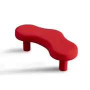 MIUZ Nordic Bench Stool Wooden Padded Seat Living Room Entryway Furniture - Red