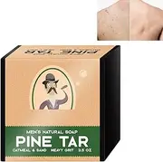 Men's Natural Soap Pine Tar,Body Soap Bar Men,Brightening Pine Tar Soap,Mens Body Wash Natural Soap,Anti-Mite Soap for Men,Natural Handmade Soap for Men,Brightening Pine Tar Soap
