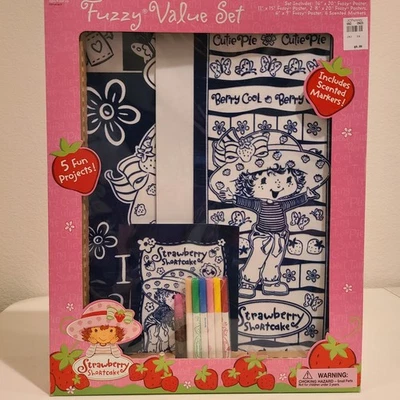 Strawberry Shortcake Fuzzy Value Set from 2003- NEW/Damaged Box