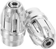 PAMINGONO 1 Pair Tubeless Tire Valve Core Cap Automotive Supplies Tail Lights Wall-Mounted Hooks Special-Shaped Valve Car Light Tail Lights Transparent Bottle Horn Stem Silver Aluminum Alloy