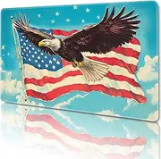 MTG Playmat Magic Card Playmat Games Mat,TCG & CCG Card Games PlayMat with Free Storage Bags Size 24 x 14 Inches (No with Zones,Eagle)
