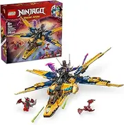 LEGO NINJAGO Ras and Arin’s Super Storm Jet Toy for 8+ Year Old Boys & Girls, Ninja Building Set with Kids Toy Dragon Drone and 3 Minifigures, Construction Playset for Dragons Rising Fans - 71833