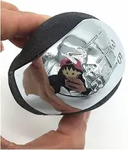 Gear Shift Knob Chrome Styling Knob Leather Gaiter Boot Cover for O&pel V&auxhall V&ectra C V&ectra B C&Orsa A&stra 2002-2005(Gear Knob 12345R)