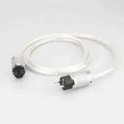 Hi-End 5NOCC Copper Silver Plated Cord HiFi Audio Power Cable with US or EU Plug