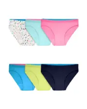 Fruit Of The Loom Girls Breathable Micro-Mesh Bikini Underwear 6 Pack
