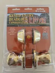 Guard Security Keyed Entry Deadlock Combination 4 Keys New Old Stock