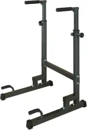 Power Tower Dip Station with Bench Pull up Bar Stand Adjustable Height Heavy Dut