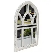 Willow & Silk Large Gothic-Style MDF-Framed Arc Wall Mirror Home Decor 81cm