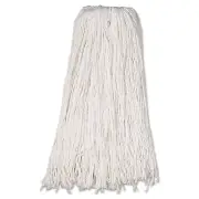 Boardwalk Mop Head, Premium Standard Head, Rayon Fiber, 32oz, White, 12/Carton
