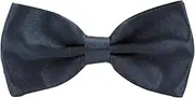 [JMCo] Men's Satin Bow Tie Solid Colour Pre Tied Bowtie Necktie Tuxedo for Wedding Party Gift Women (Navy Blue)