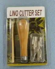 7 PIECE LINO CUTTER SET WOOD & STEEL ASSORTMENT SET