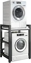 Height Adjustable Dryer Stand, Over Washer Storage Rack, Stacking Kit For Front Loader Washing Machines & Tumble Dryers, 400KG Load Capacity
