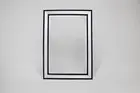 Timeless Beveled beaded matte black wall mirror large size