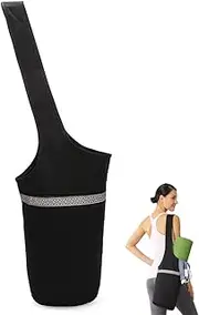 Yoga Mat Bag, Yoga Mat Carrier Tote, Long Canvas Tote with Pockets for Your Yoga Accessories, Fits Most Size Mats