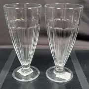Set of 2 NWT Bormioli ROCCO Rock Bar Sundae Dessert Ice Cream Clear Glass ITALY