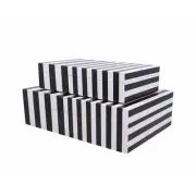 A&B Home 82847-DS Jacey 8 X 5 inch Black/White Box