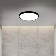 EMITTO Ceiling Light LED Pedant Lights Fixture Ultra-Thin 5CM 3-Colour for Bedroom Living Room Kitchen Lighting Modern Flush Surface Mount 60W Black Shade