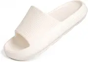 [XIXITIAO] Pillow Slippers for Women and Men, Soft Summer Cloud Sandals, Non Slip Quick Drying Shower Slides, Cushioned Thick Sole, Comfort Indoor and Outdoor Shoes