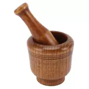 Garlic Grinder Bowl Wood Herb Crushing Bowl Multipurpose Spice Mixing Grinder