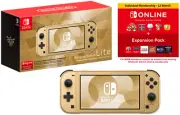 NEW Nintendo Switch Lite Zelda Hyrule Edition + 1-Year Membership + Expansion Pk