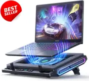 V10 Gaming Laptop Cooling Pad RGB Cooler 13-17.3In 4.72" Fan 3 Adjustable Stands