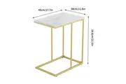 Vibe Geeks Marble C-shaped Sofa Side Table