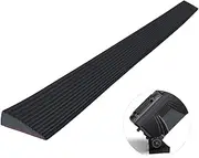 Door Threshold Ramps, 100 x 5.5 x 1.6 cm, Threshold Ramp, PVC Wheelchair Ramp, Non-Slip Surface, Rubber Ramp, Threshold Ramp for Wheelchair, Pram, Rollator or Electric Scooter (Black)