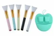 1 Silicone Face Cleanser Plus 5 PCS Silicone Face Mask Brush, Mask Beauty Tool