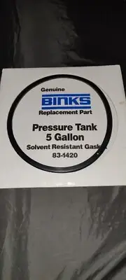 Binks 83-1420 Pressure Tank 5-Gallon Solvent Resistant Gasket, OEM Original