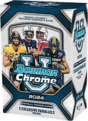 2024 Bowman University Chrome Football Factory Sealed Value Box
