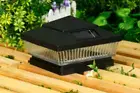 10-Pk Black Solar LED Cap Light For 4"x4"/5"x5"/6"x6" Wood/PVC/Vinyl Fence Post