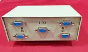 4 way Manual Serial DB9 Switch Box for serial Peripheral Sharing 9 way D type