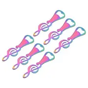 Bottle Opener, 6pcs Metal Flat Beer Bottle Opener, Music Note Openers (Colorful)