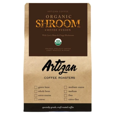 USDA Certified Organic Mushroom Coffee Fusion - Lion'S Mane & Chaga 1 Pound (1 P
