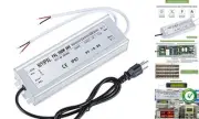 LED Driver 300 Watts(150W X2) 24V DC Transformer， Waterproof IP67 Power