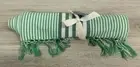 PIER 1 IMPORTS Green & White Striped TABLE RUNNER New