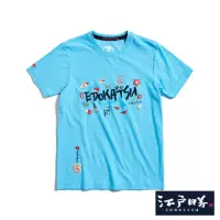 在飛比找momo購物網優惠-【EDWIN】江戶勝 男裝 日式多元主題短袖T恤(水藍色)