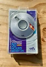 Sony CD Walkman D-EJ120 Portable Player G-Protection CD-R/RW Playback Silver NOS